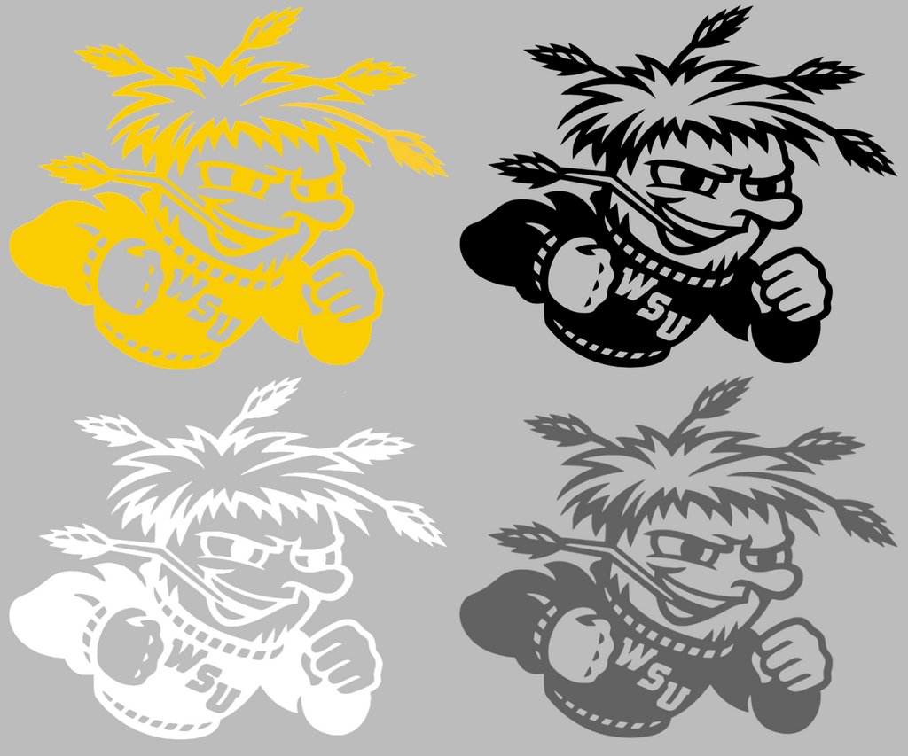 Wichita State Shockers Team Logo Premium DieCut Vinyl Decal PICK COLOR & SIZE