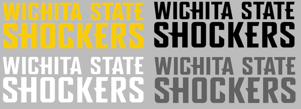 Wichita State Shockers Team Name Logo Premium DieCut Vinyl Decal PICK COLOR & SIZE