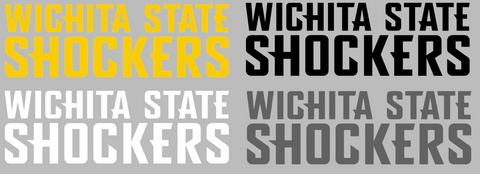 Wichita State Shockers Team Name Logo Premium DieCut Vinyl Decal PICK COLOR & SIZE