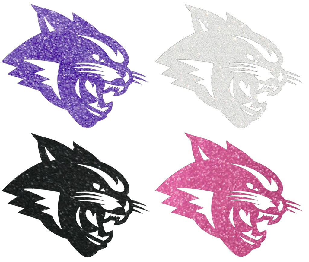 Abilene Christian Wildcats Metallic Sparkle Mascot Logo Premium DieCut Vinyl Decal PICK COLOR & SIZE