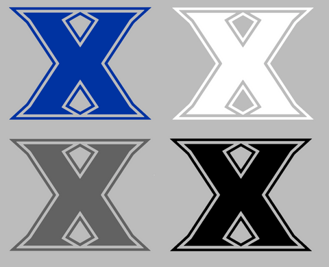 Xavier Musketeers Retro Throwback Logo Premium DieCut Vinyl Decal PICK COLOR & SIZE