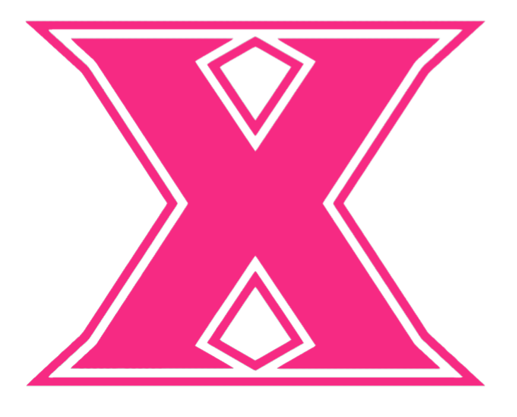 Xavier Musketeers HOT PINK Team Logo Premium DieCut Vinyl Decal PICK SIZE