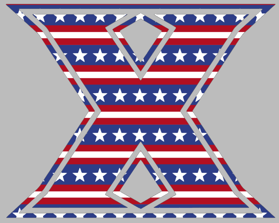 Xavier Musketeers Team Logo Stars & Stripes USA American Flag Vinyl Decal PICK SIZE