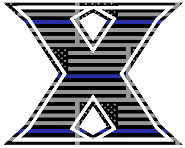 Xavier Musketeers Team Logo Thin Blue Line American Flag Premium DieCut Vinyl Decal PICK SIZE