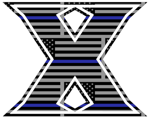 Xavier Musketeers Team Logo Thin Blue Line American Flag Premium DieCut Vinyl Decal PICK SIZE