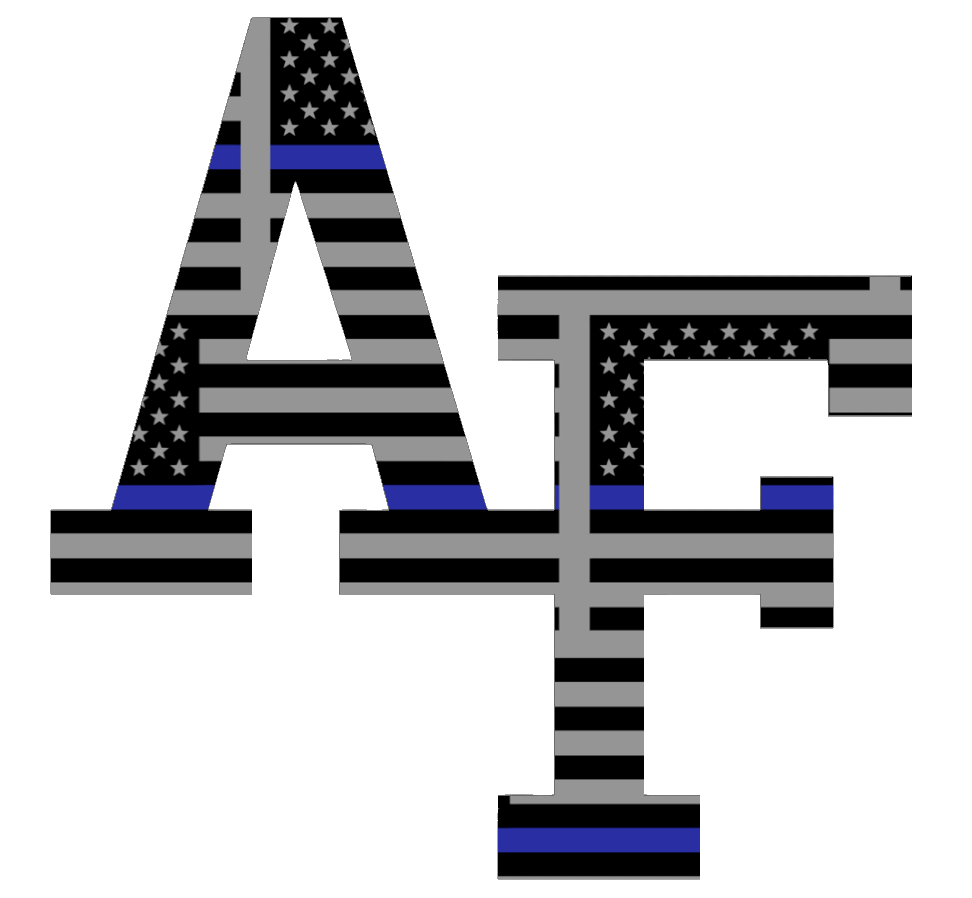 Air Force Falcons Team Logo Thin Blue Line American Flag Premium DieCut Vinyl Decal PICK SIZE