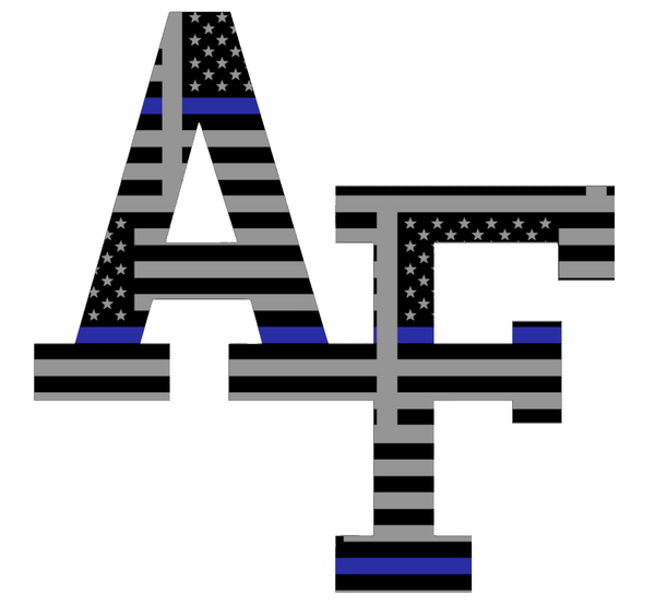 Air Force Falcons Team Logo Thin Blue Line American Flag Premium DieCut Vinyl Decal PICK SIZE