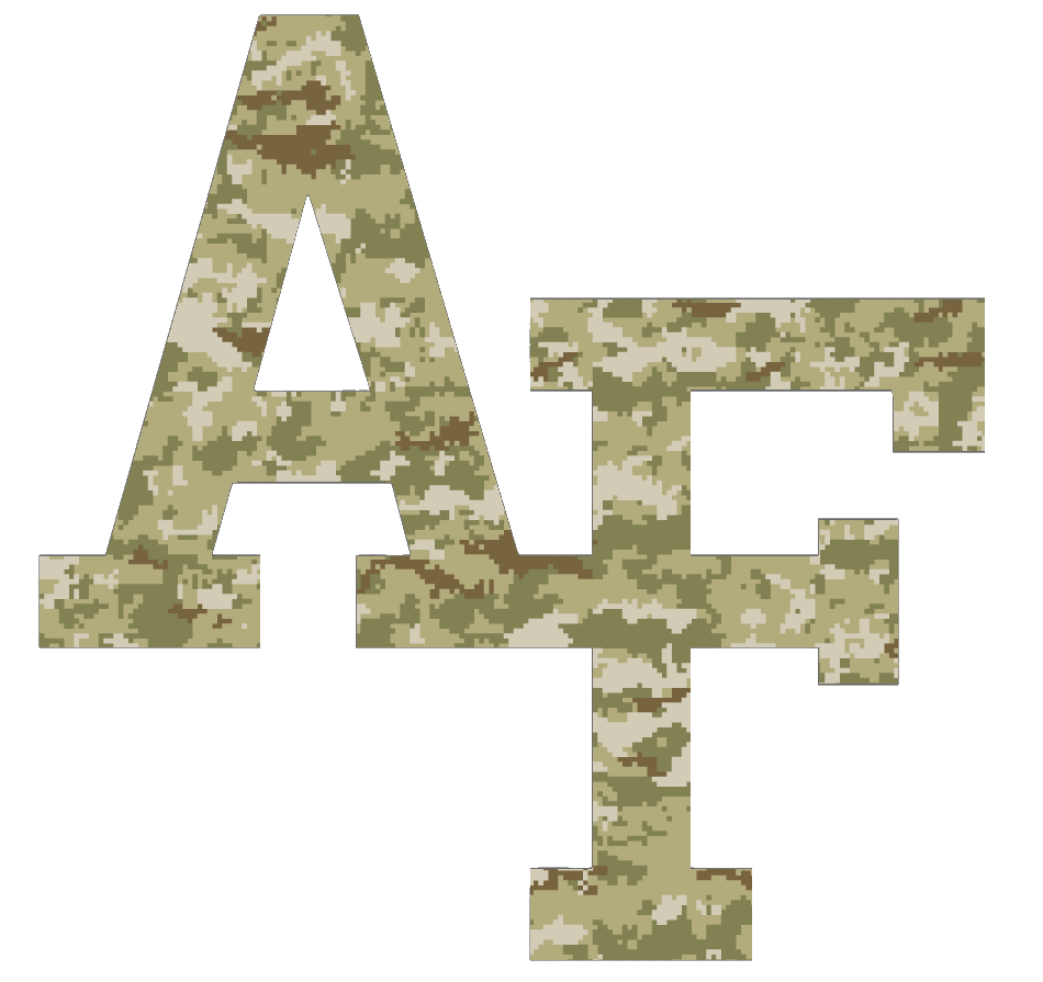 Air Force Falcons Team Logo Salute to Service Camouflage Camo Vinyl Decal PICK SIZE