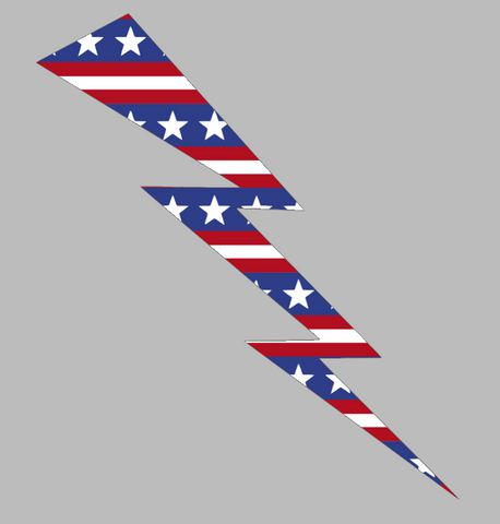 Air Force Falcons Lightning Bolt Logo Stars & Stripes USA American Flag Vinyl Decal PICK SIZE