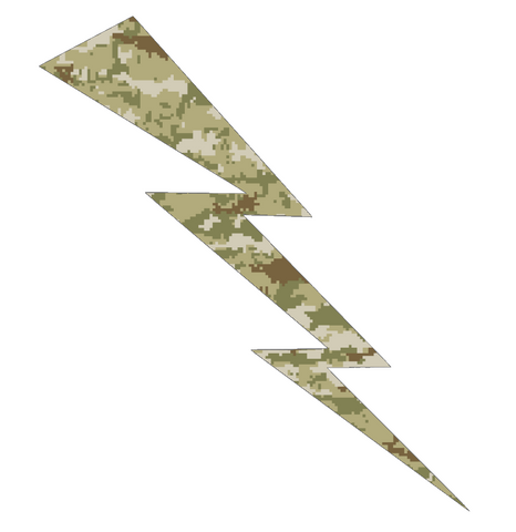 Air Force Falcons Lightning Bolt Logo Salute to Service Camouflage Camo Vinyl Decal PICK SIZE