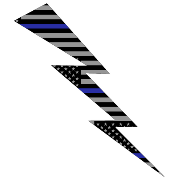 Air Force Falcons Lightning Bolt Logo Thin Blue Line American Flag Premium DieCut Vinyl Decal PICK SIZE