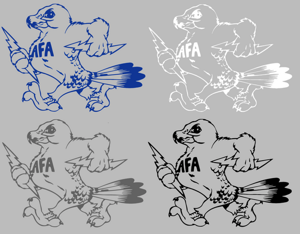 Air Force Falcons Retro Throwback Logo Premium DieCut Vinyl Decal PICK COLOR & SIZE