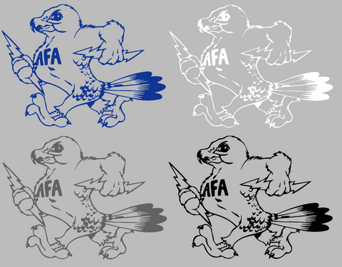 Air Force Falcons Retro Throwback Logo Premium DieCut Vinyl Decal PICK COLOR & SIZE