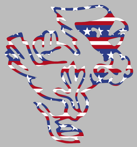 Ball State Cardinals Retro Throwback Logo Stars & Stripes USA American Flag Vinyl Decal PICK SIZE