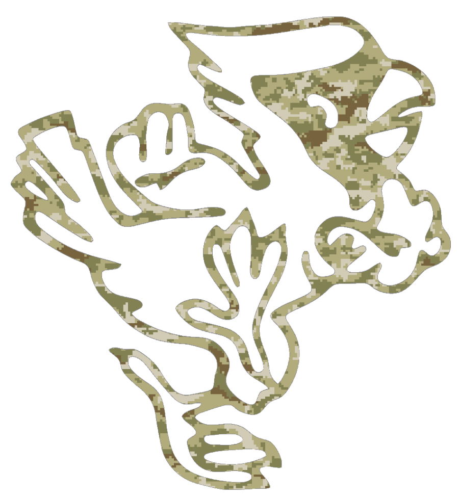 Ball State Cardinals Retro Throwback Logo Salute to Service Camouflage Camo Vinyl Decal PICK SIZE