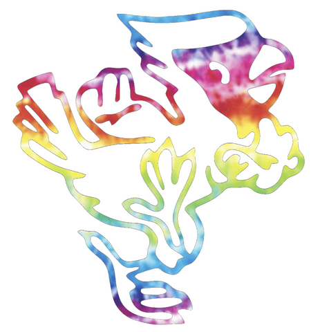 Ball State Cardinals Retro Throwback Logo Crucial Catch Cancer Tie Dye Vinyl Decal PICK SIZE