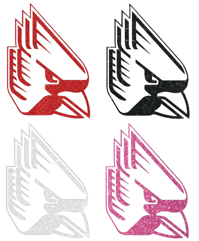 Ball State Cardinals Metallic Sparkle Team Logo Premium DieCut Vinyl Decal PICK COLOR & SIZE