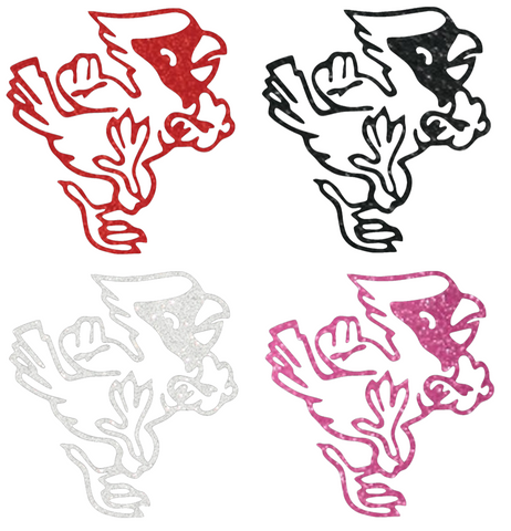 Ball State Cardinals Metallic Sparkle Retro Logo Premium DieCut Vinyl Decal PICK COLOR & SIZE