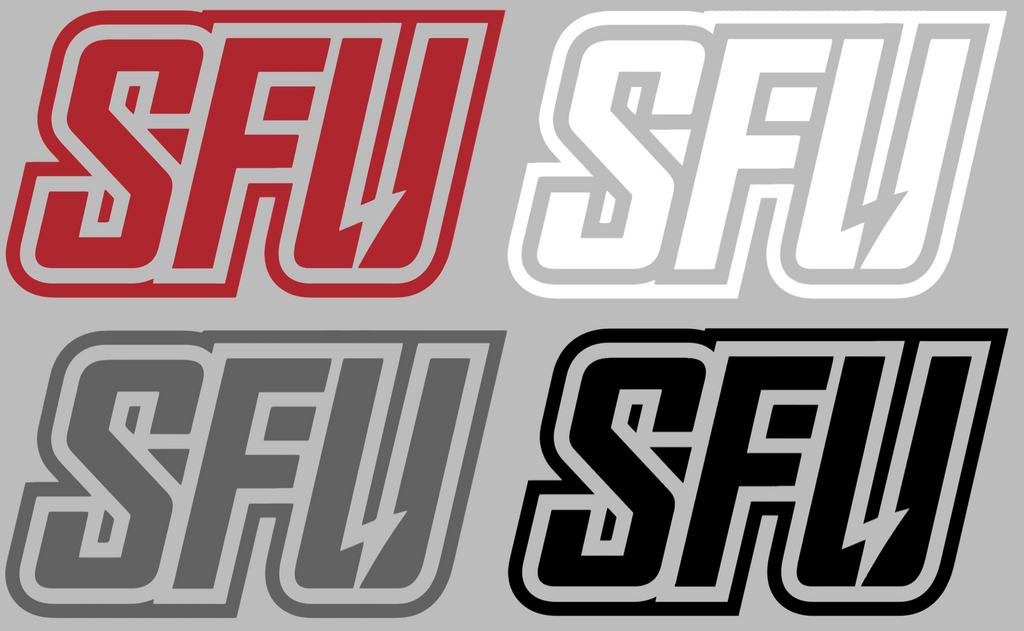 Saint Francis Red Flash Team Logo Premium DieCut Vinyl Decal PICK COLOR & SIZE