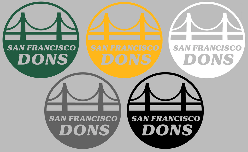 San Francisco Dons Retro Throwback Logo Premium DieCut Vinyl Decal PICK COLOR & SIZE