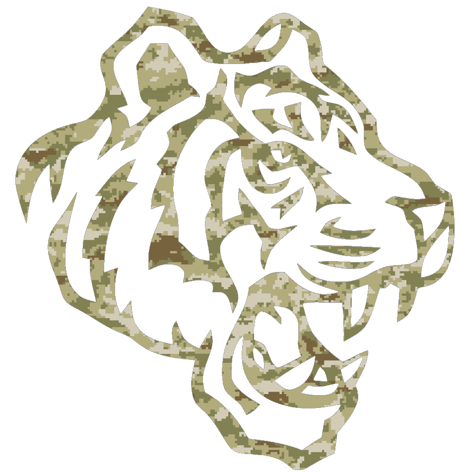 Savannah State Tigers Alternate Logo Salute to Service Camouflage Camo Vinyl Decal PICK SIZE