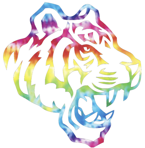 Savannah State Tigers Alternate Logo Crucial Catch Cancer Tie Dye Vinyl Decal PICK SIZE