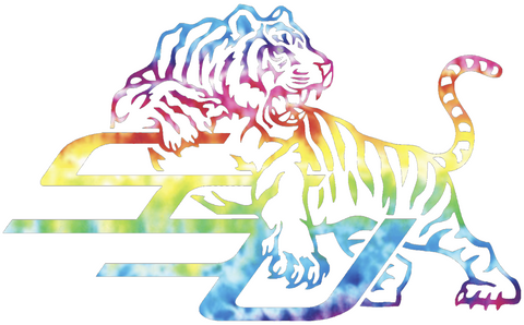 Savannah State Tigers Team Logo Crucial Catch Cancer Tie Dye Vinyl Decal PICK SIZE