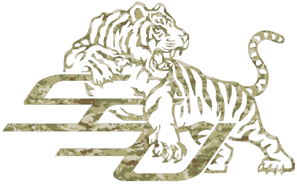 Savannah State Tigers Team Logo Salute to Service Camouflage Camo Vinyl Decal PICK SIZE