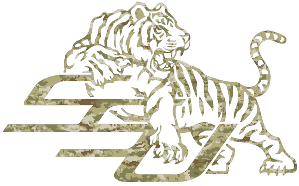 Savannah State Tigers Team Logo Salute to Service Camouflage Camo Vinyl Decal PICK SIZE