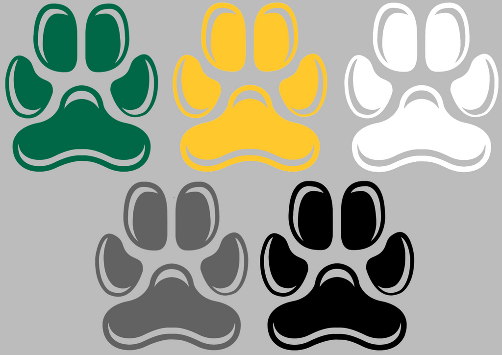 Siena Saints Paw Print Logo Premium DieCut Vinyl Decal PICK COLOR & SIZE