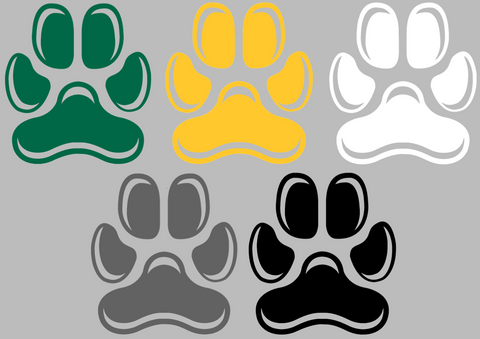 Siena Saints Paw Print Logo Premium DieCut Vinyl Decal PICK COLOR & SIZE