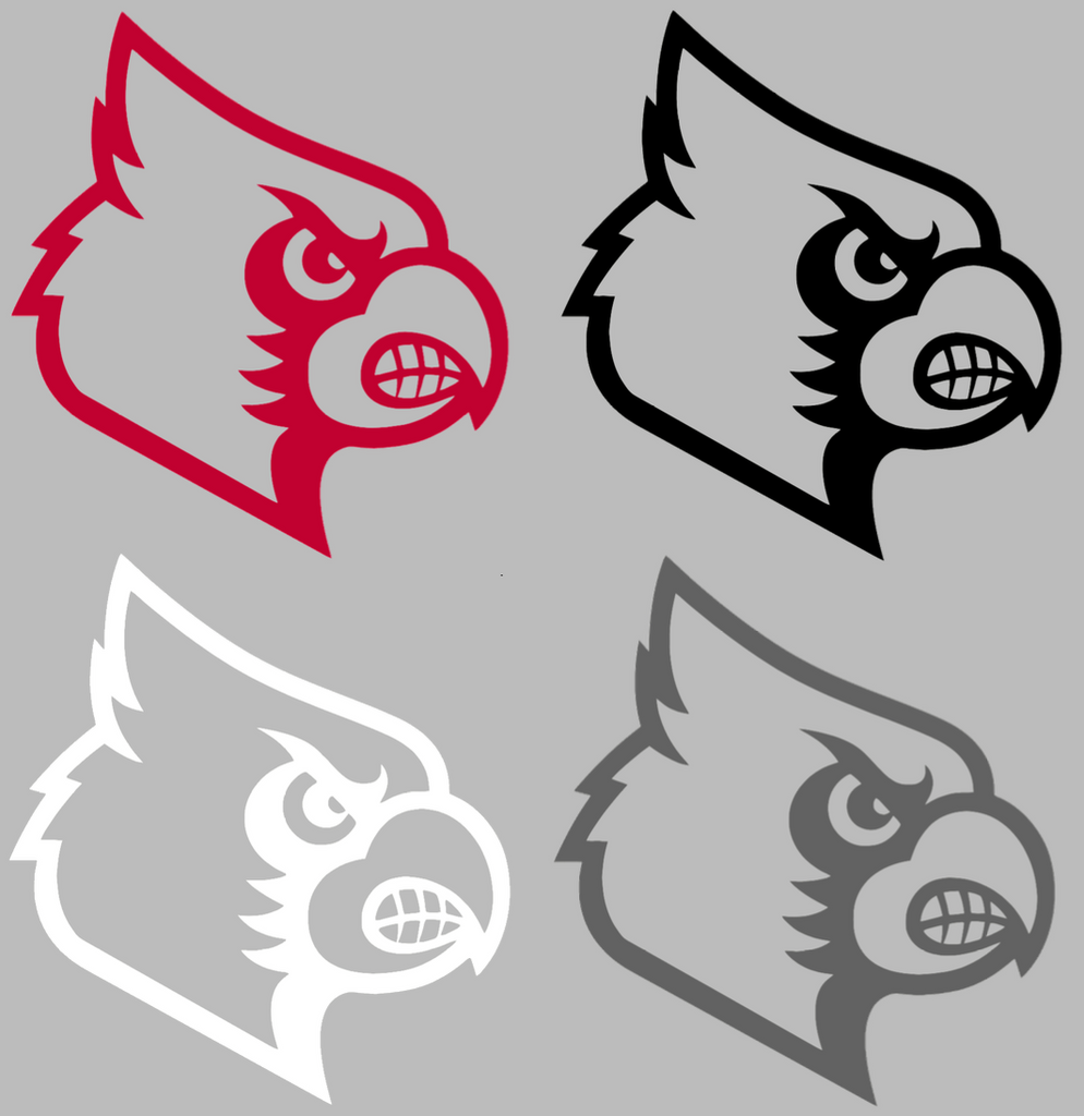 Louisville Cardinals Team Logo Premium DieCut Vinyl Decal PICK COLOR & SIZE