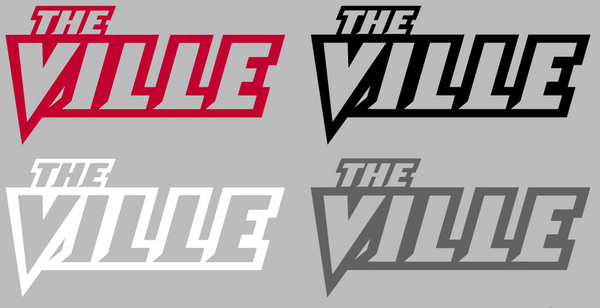 Louisville Cardinals The Ville Logo Premium DieCut Vinyl Decal PICK COLOR & SIZE