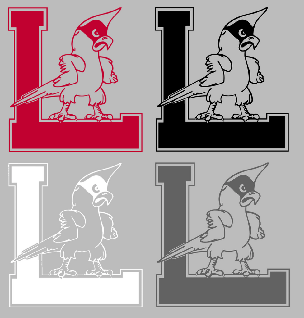 Louisville Cardinals Retro Throwback Logo Premium DieCut Vinyl Decal PICK COLOR & SIZE