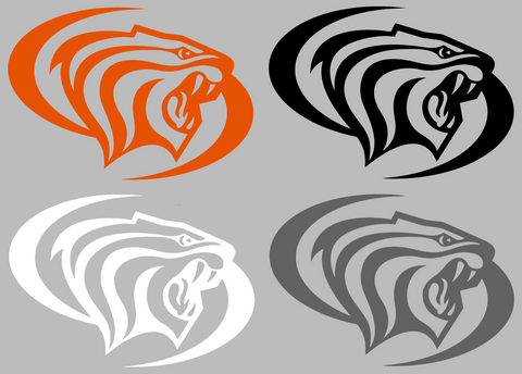 Pacific Tigers Team Logo Premium DieCut Vinyl Decal PICK COLOR & SIZE