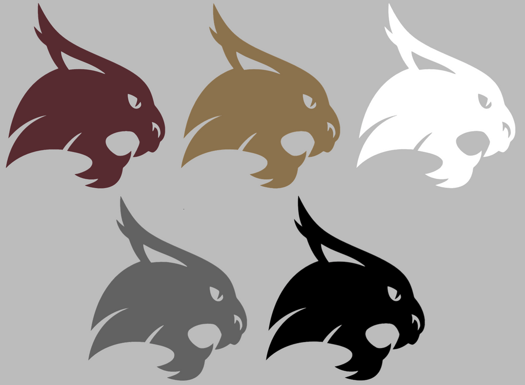 Texas State Bobcats Team Logo Premium DieCut Vinyl Decal PICK COLOR & SIZE