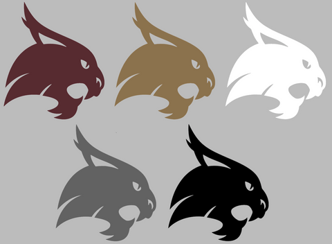 Texas State Bobcats Team Logo Premium DieCut Vinyl Decal PICK COLOR & SIZE