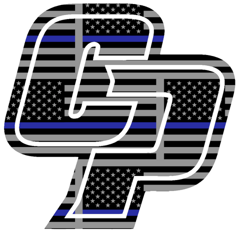 Cal Poly Mustangs Team Logo Thin Blue Line American Flag Premium DieCut Vinyl Decal PICK SIZE