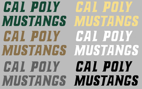Cal Poly Mustangs Team Name Logo Premium DieCut Vinyl Decal PICK COLOR & SIZE