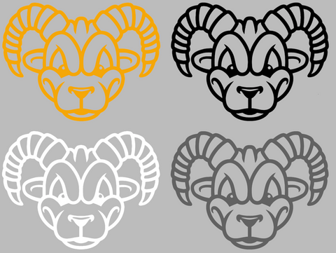 VCU Virginia Commonwealth Rams Rodney Mascot Logo Premium DieCut Vinyl Decal PICK COLOR & SIZE