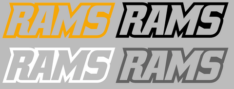 VCU Virginia Commonwealth Rams Team Name Logo Premium DieCut Vinyl Decal PICK COLOR & SIZE