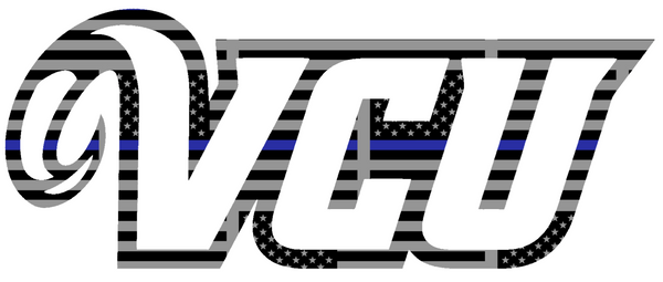 VCU Rams Team Logo Thin Blue Line American Flag Vinyl Decal ...