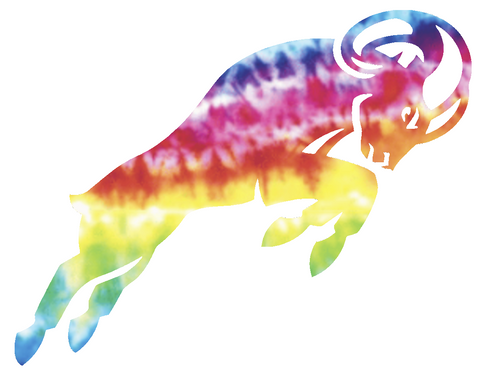 VCU Rams Alternate Logo Crucial Catch Cancer Tie Dye Vinyl Decal PICK SIZE