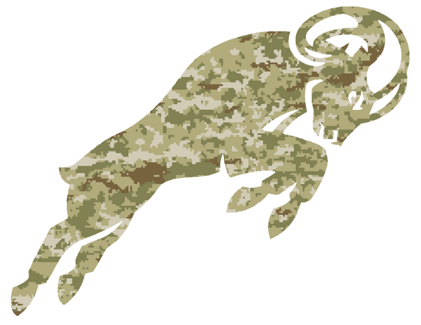 VCU Rams Alternate Logo Salute to Service Camouflage Camo Vinyl Decal PICK SIZE