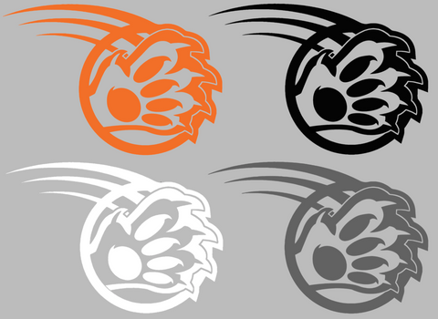 RIT Tigers Paw Print Logo Premium DieCut Vinyl Decal PICK COLOR & SIZE