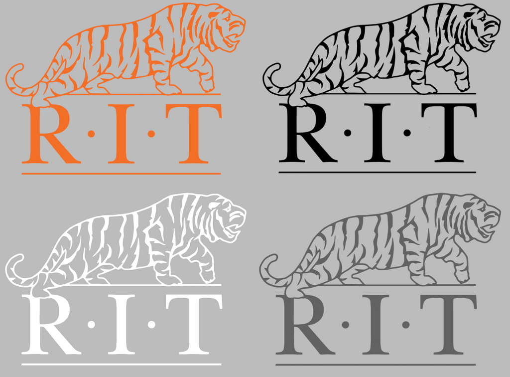 RIT Tigers Team Retro Throwback Logo Premium DieCut Vinyl Decal PICK COLOR & SIZE