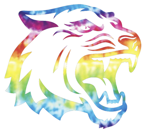 RIT Tigers Alternate Logo Crucial Catch Cancer Tie Dye Vinyl Decal PICK SIZE