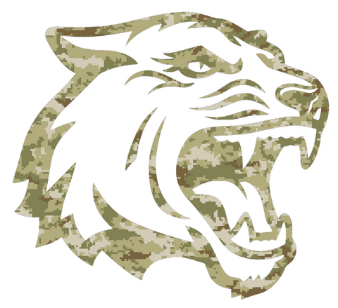 RIT Tigers Alternate Logo Salute to Service Camouflage Camo Vinyl Decal PICK SIZE