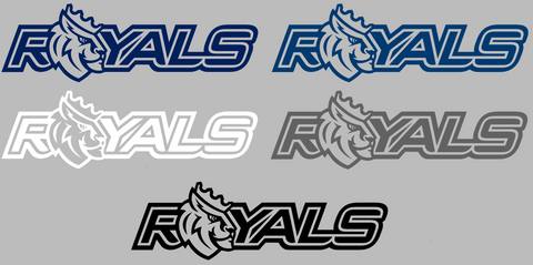Queens Royals Team Name Logo Premium DieCut Vinyl Decal PICK COLOR & SIZE