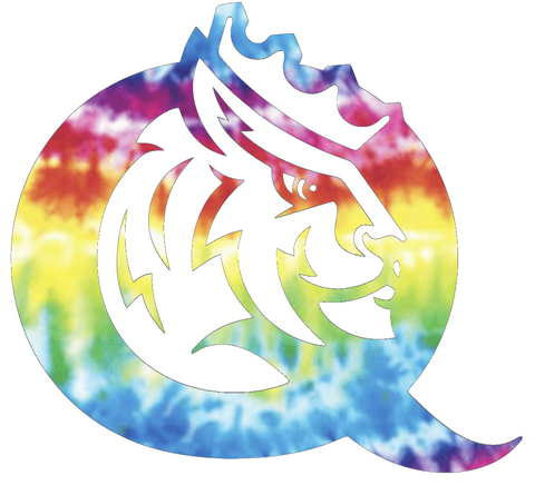 Queens Royals Team Logo Crucial Catch Cancer Tie Dye Vinyl Decal PICK SIZE